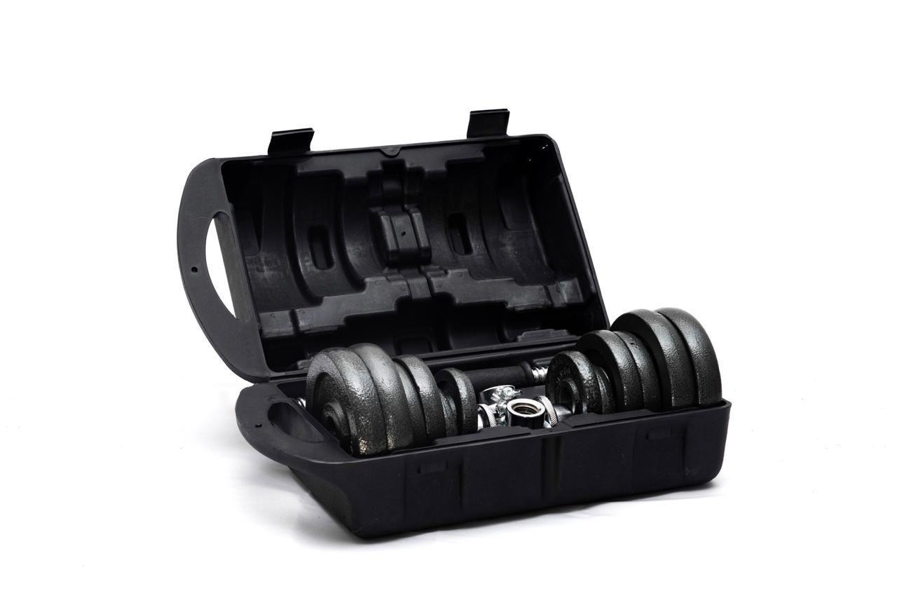 SET MANCUERNA HIERRO  15 Kg AJUSTABLE-0