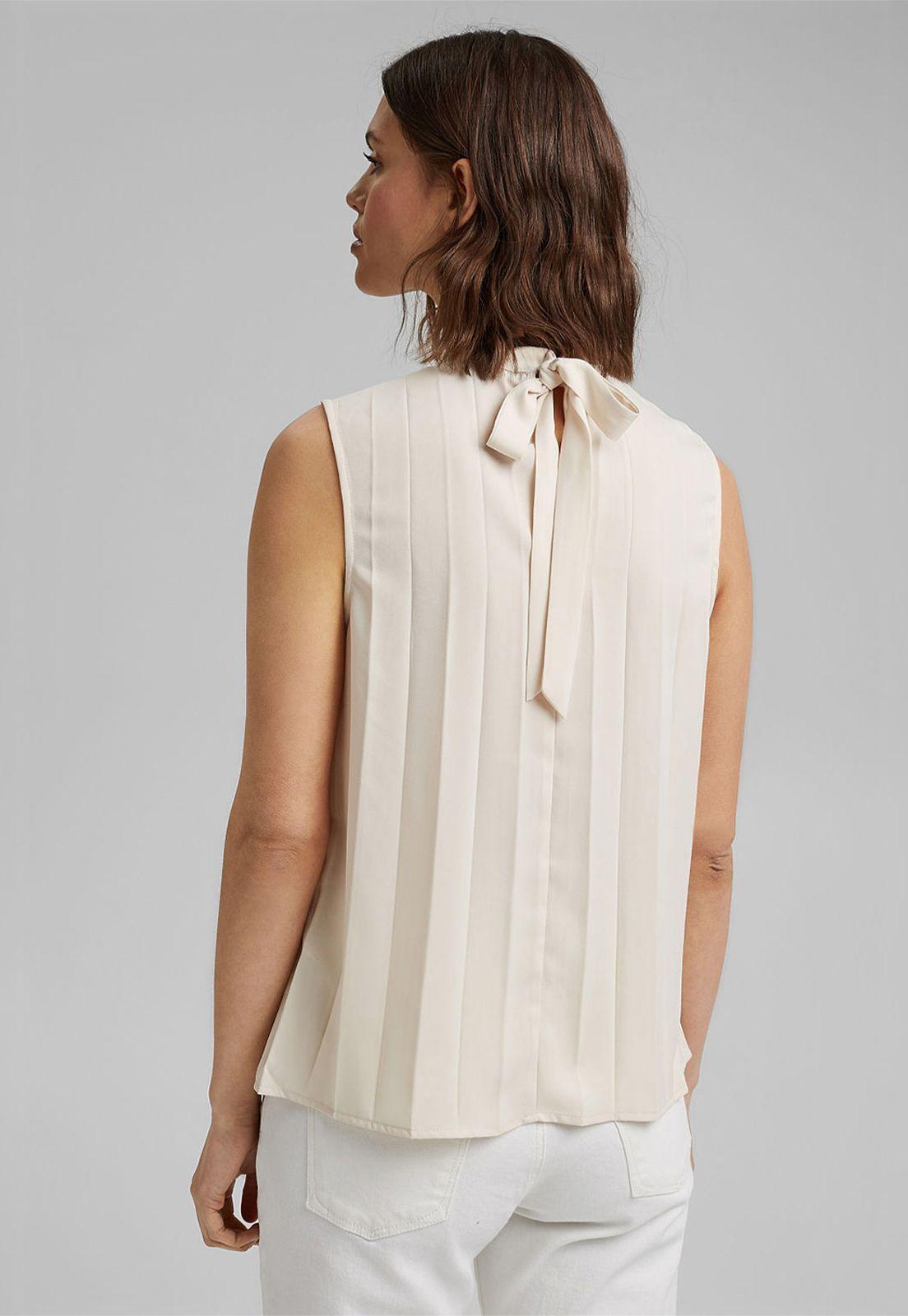 Blusa Con Lazada Y Pliegues Esprit-1