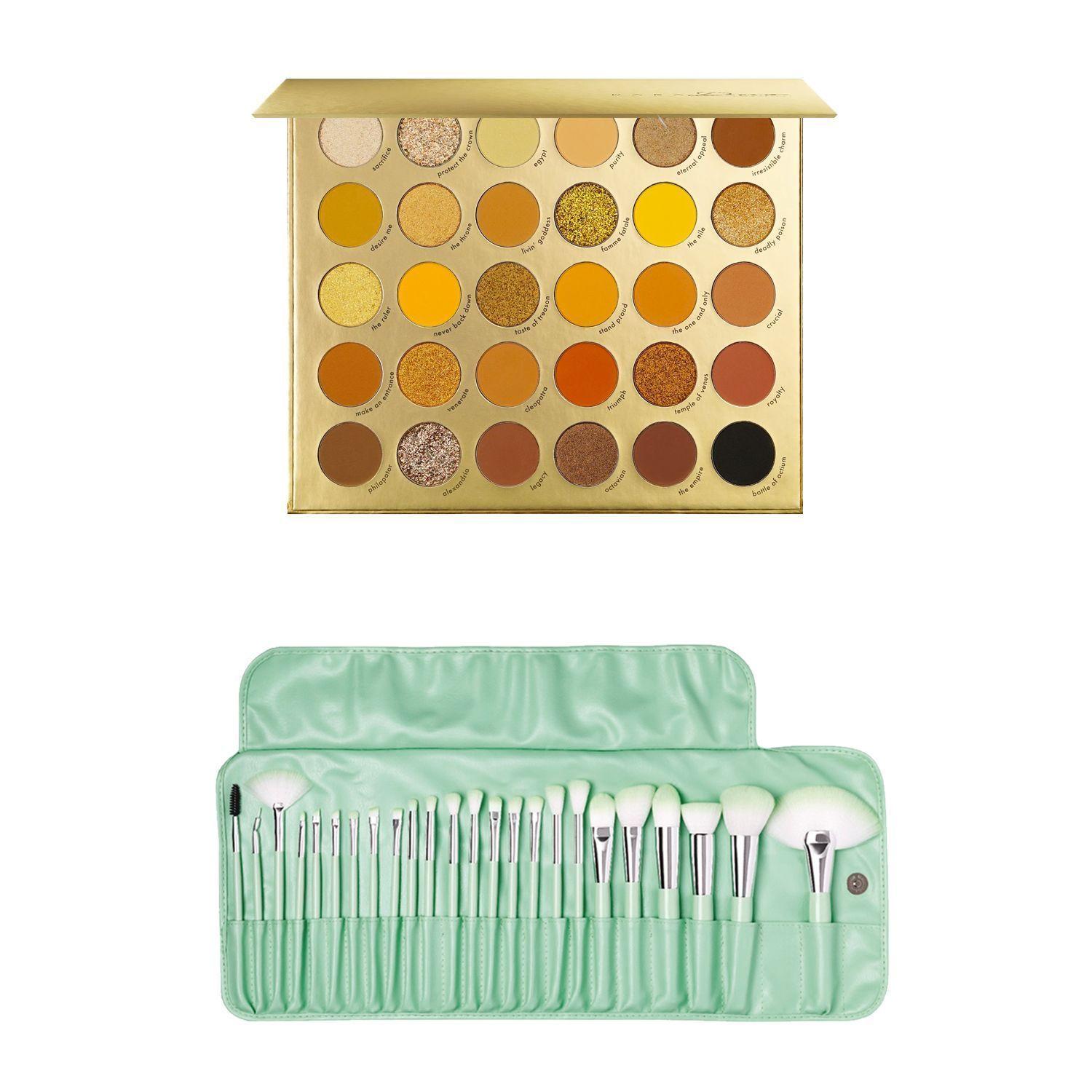 Set Paleta de Sombras Cleo Queen Kara Beauty + Set de 24 Brochas Lime Party Beauty Creations-0