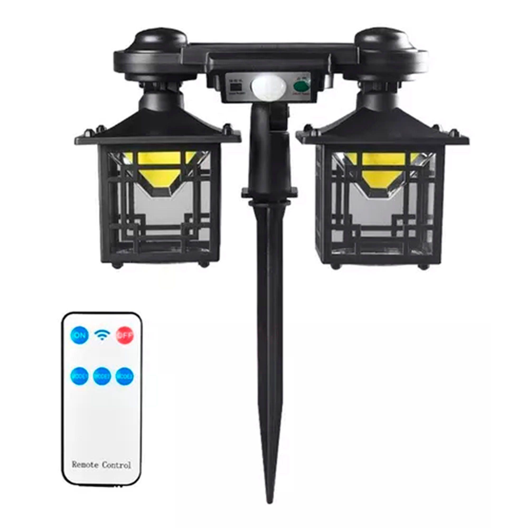 Farol Doble Solar Led Exterior Para Cesped Y Muros-0