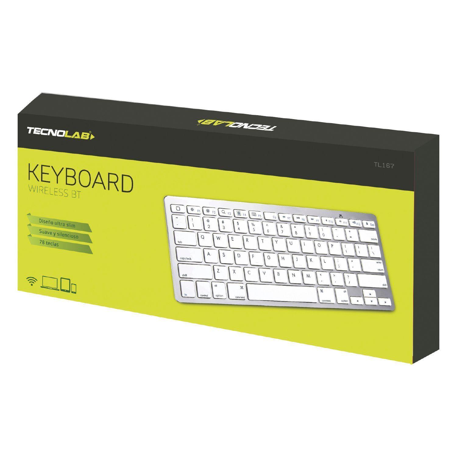 Teclado Inalambrico Bluetooth Ultra Slim 78 Teclas Tecnolab-2