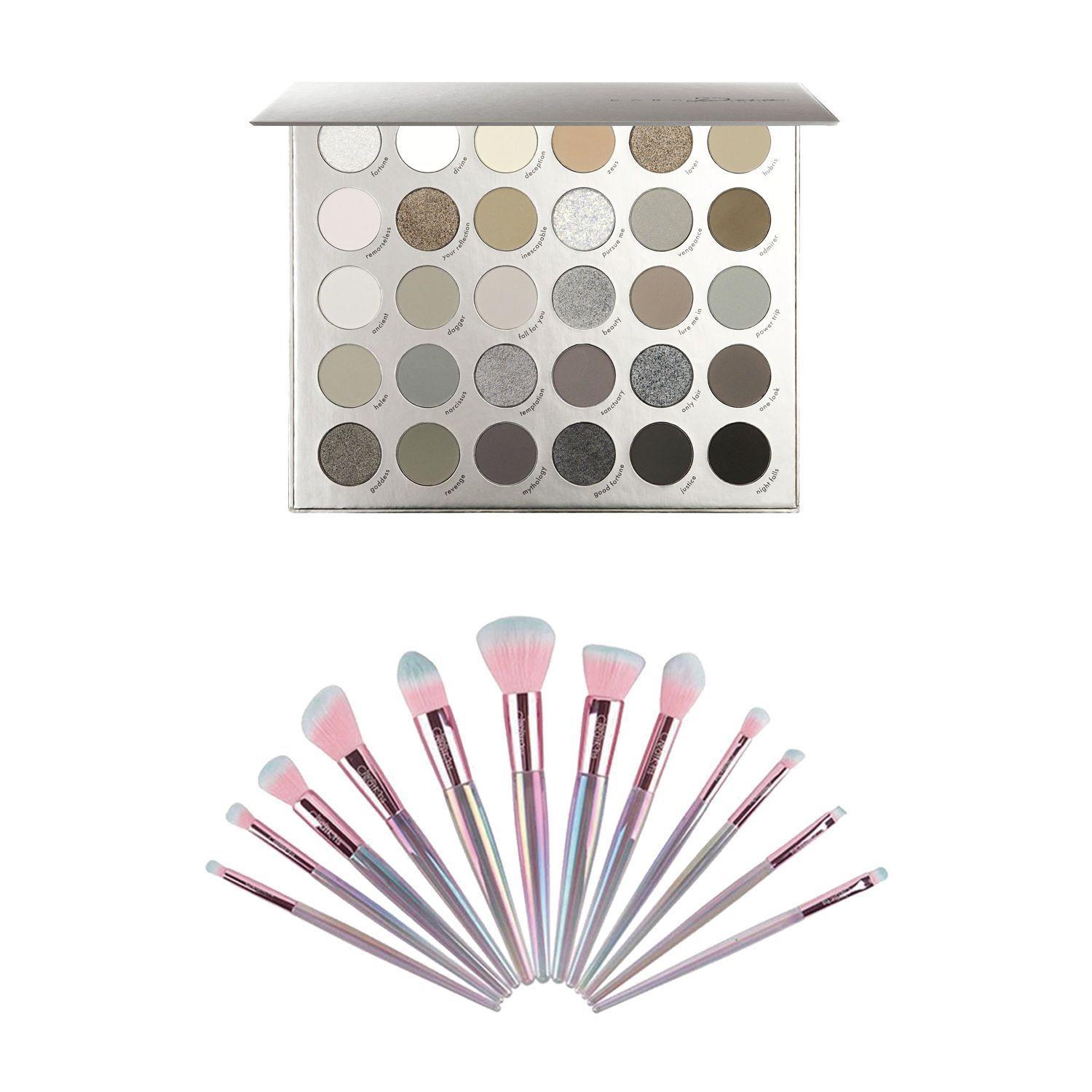 Pack Paleta de Sombras Pro15 "Goddess Nem" de Kara Beauty + Set de 12 Brochas Holo Fun Beauty Creations-0