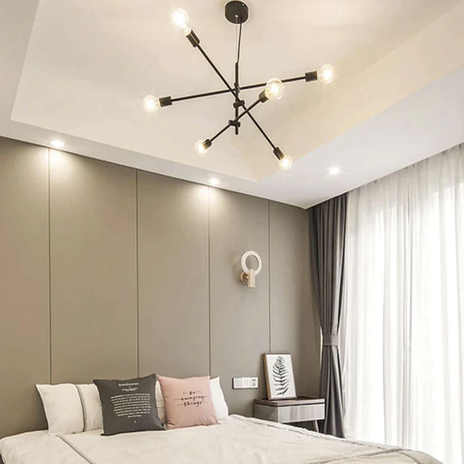 Lámpara Colgante Decorativa Con 6 Soquetes E-27-2
