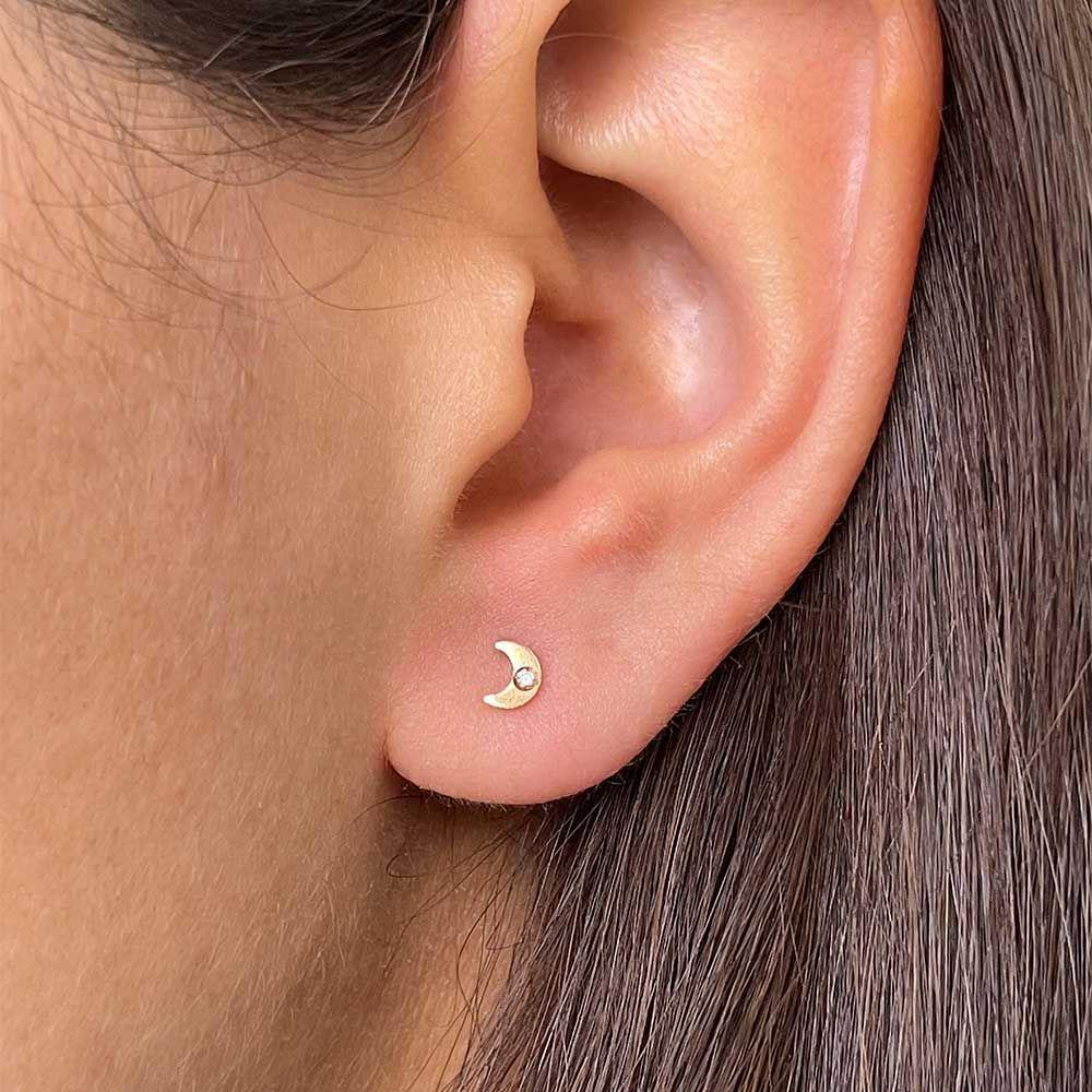 Aros Luna Oro Amarillo 18k-2