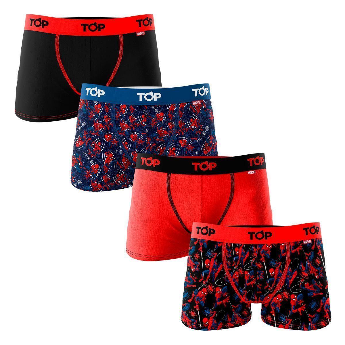 Boxer Niño Algodón Marvel Pack 4 C1 Spider Man Top-0