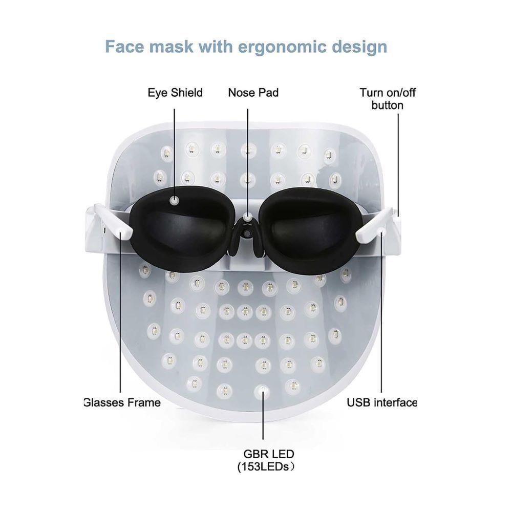Máscara Facial de Terapia de Luz Led Dubai-2