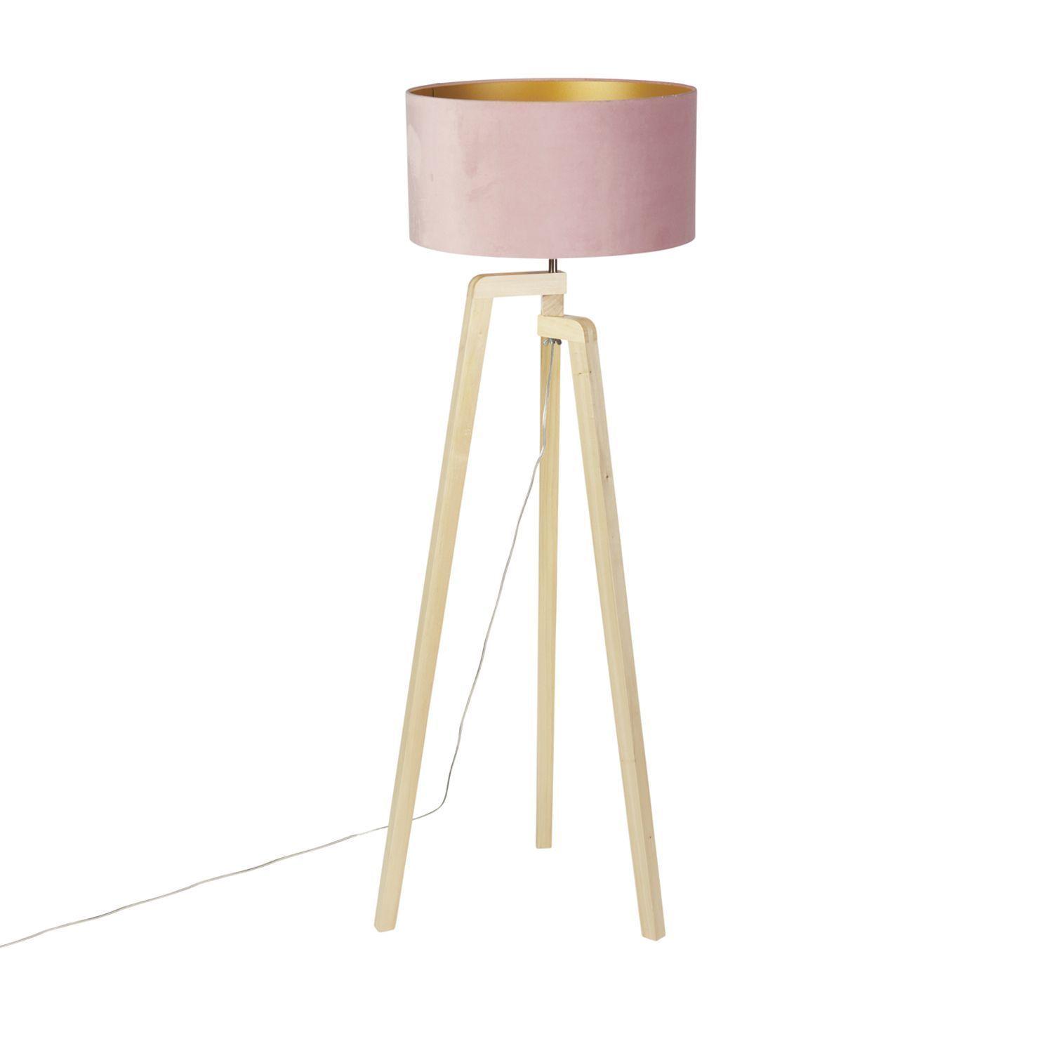 Lámpara de Pie Trípode "Lampbody" E-27 Rosado-0