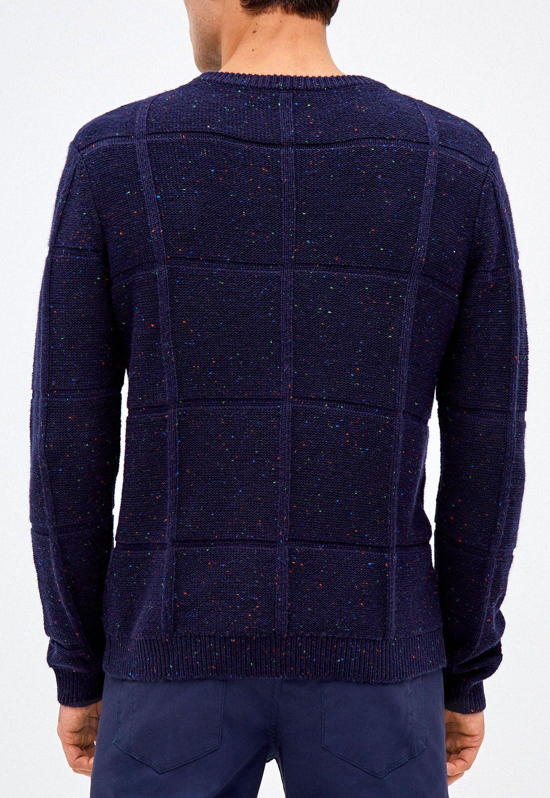 Sweater A Cuadros Navy-2