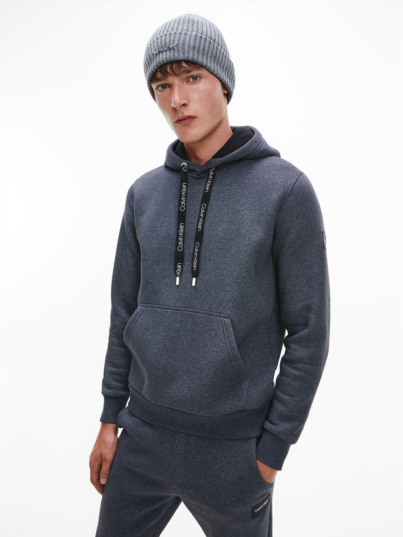 Hoodie Oversized Drawstrings  Gris Calvin Klein-0