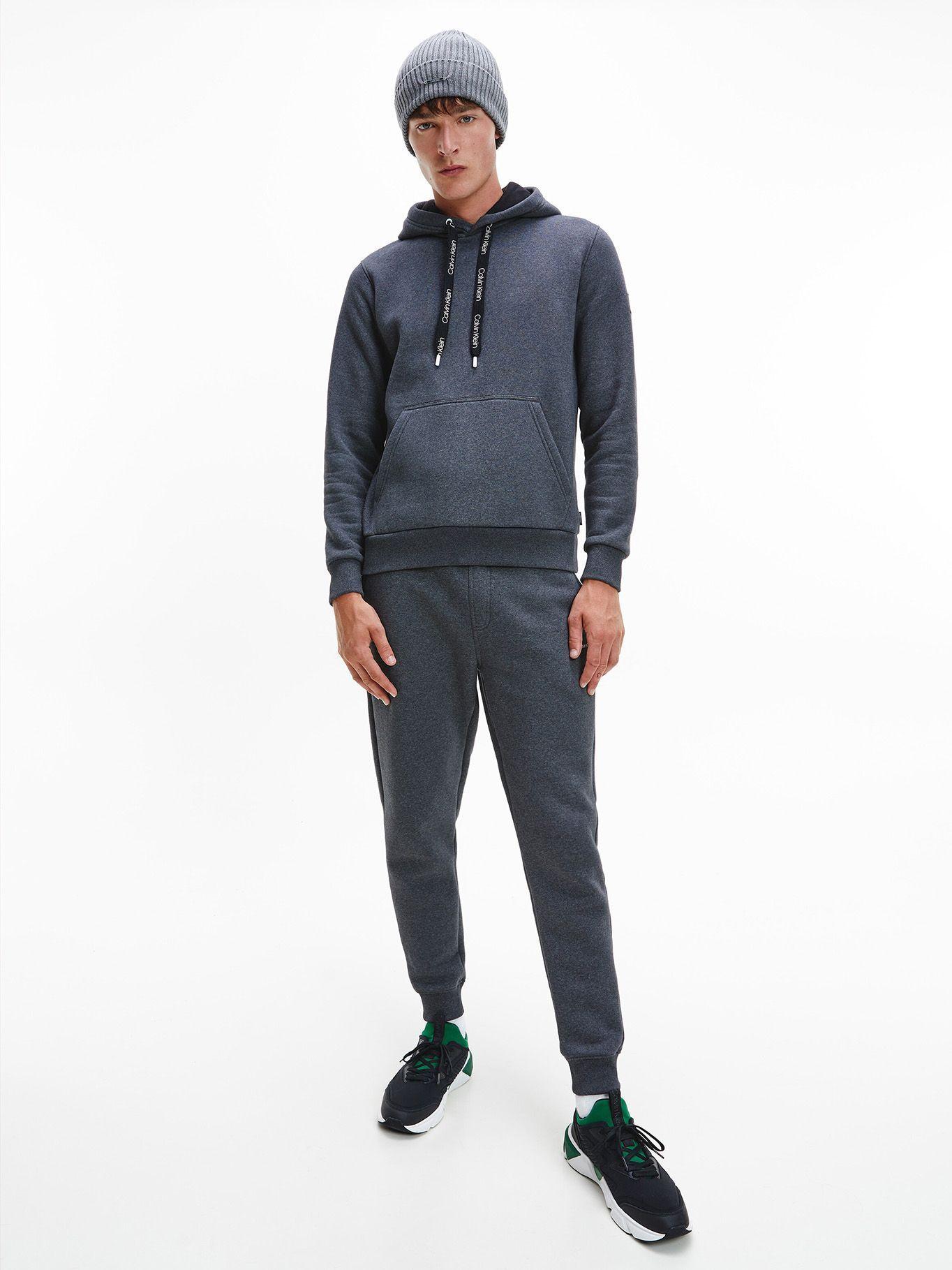Hoodie Oversized Drawstrings  Gris Calvin Klein-1