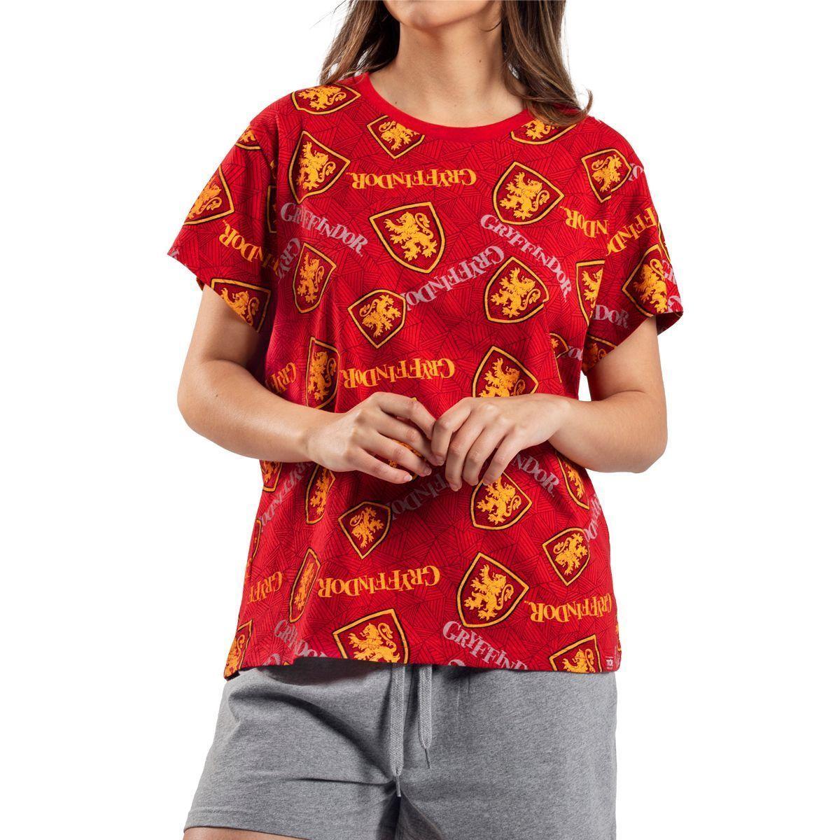 Pijama Algodón Mujer Verano Gryffindor C2 Top-2