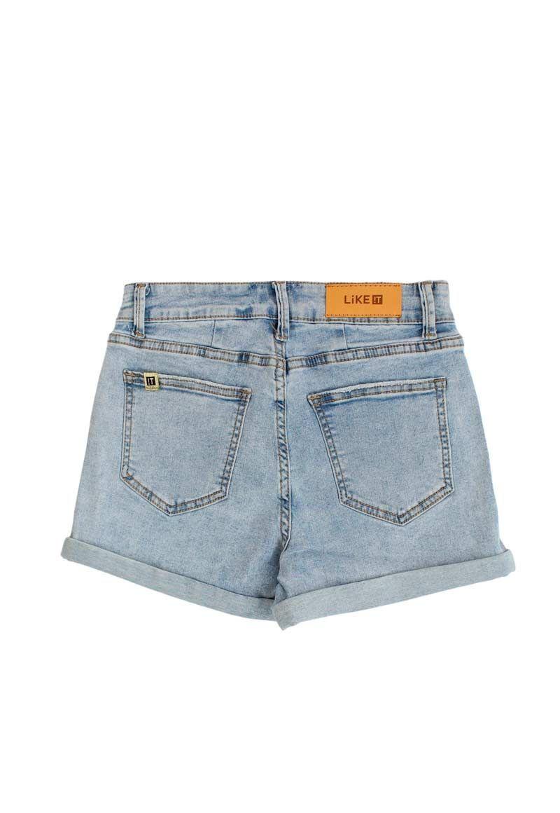 Short Teens Niña Denim Transversal Like It-1