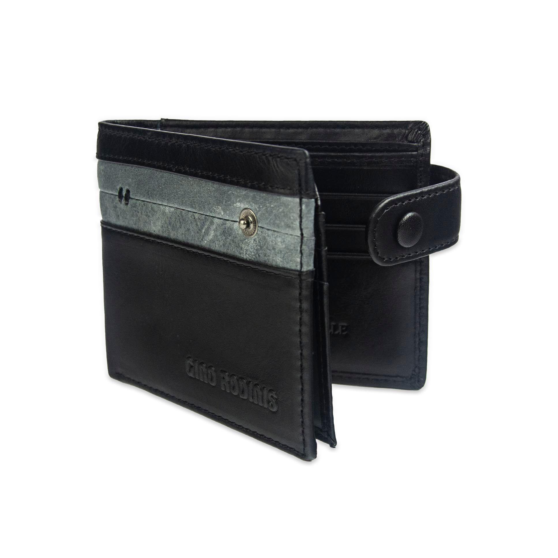 Billetera Gino Rodinis  Paolo 677 Negro/Acero Hombre-1