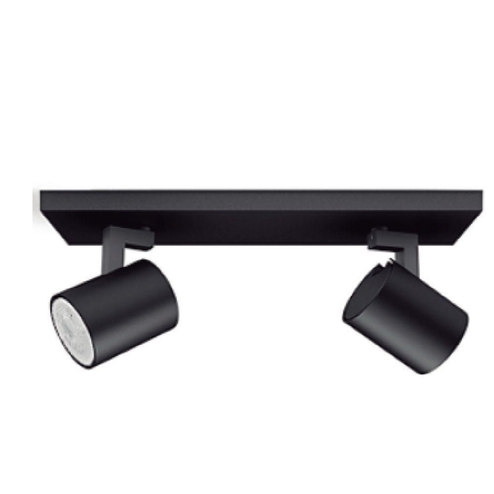 Barra Sobrepuesta Simple Gu-10 Negro Mate P1 Megabright-0