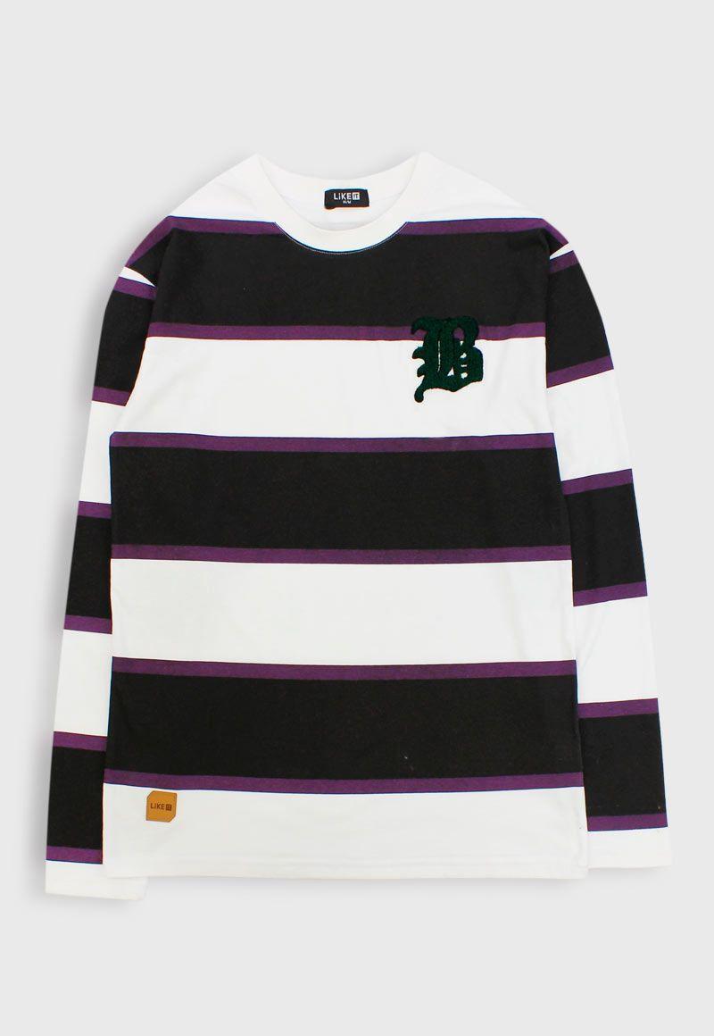 Polera teens niño listada varsity 502-0