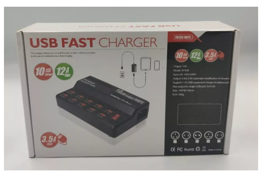 Estación De Carga Inteligente Con 10 Puertos Usb Base De Car-3