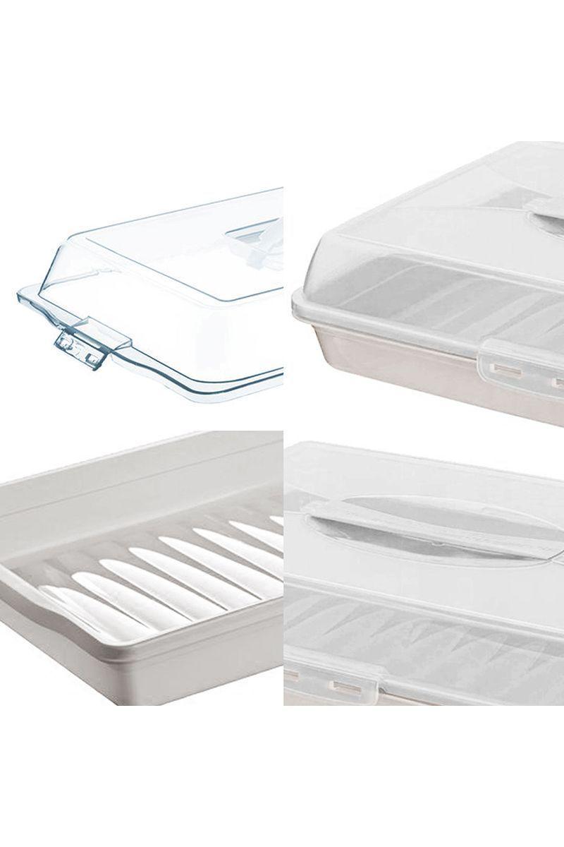 Caja Porta Alimentos Rectangular Blanco-4