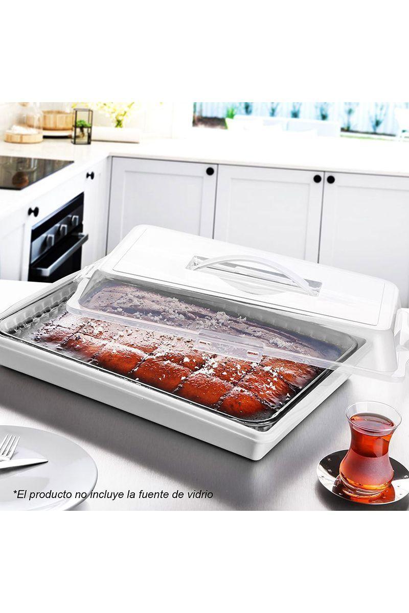 Caja Porta Alimentos Rectangular Blanco-1