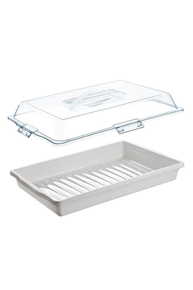 Caja Porta Alimentos Rectangular Blanco-3