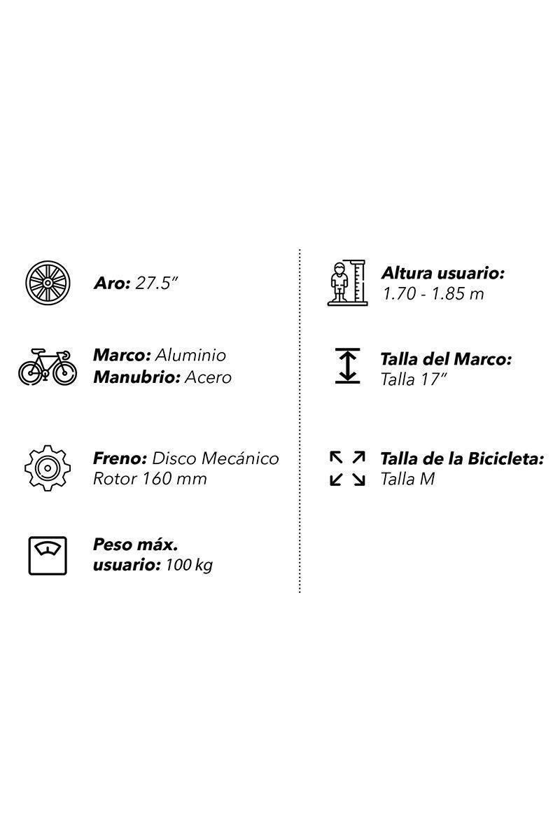 Bicicleta Mountain Bike Match 27.5" Menta-2