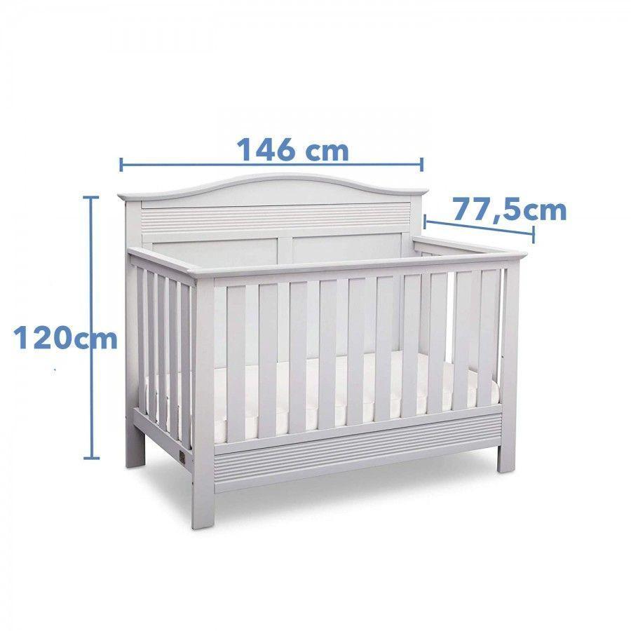 Cuna de madera 4 en 1 Barret Blanca-4