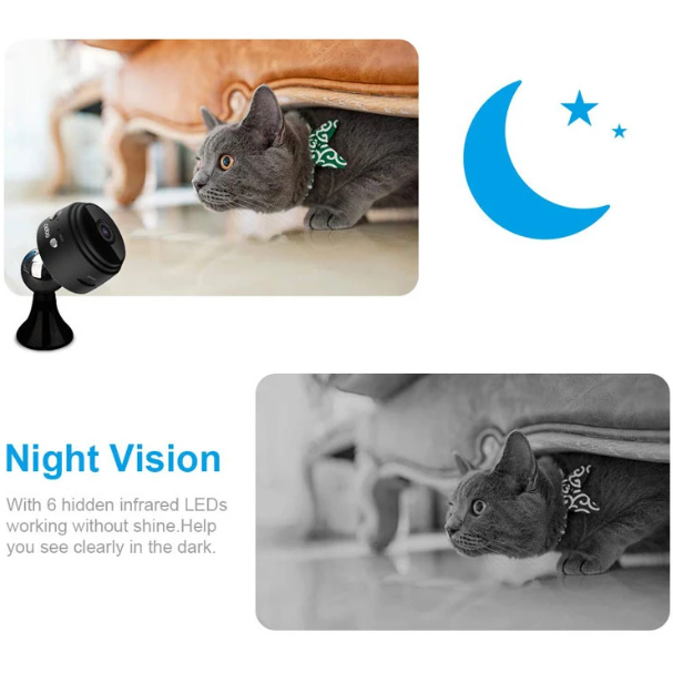 Mini Cámara De Seguridad A9 Con Wifi 1080P Visión Nocturna Inalámbrica Hogar-3