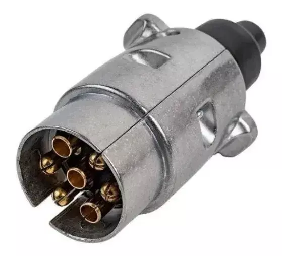 ENCHUFE ELÉCTRICO MACHO 7 POLOS COCO ARRASTRE CROMADO-0