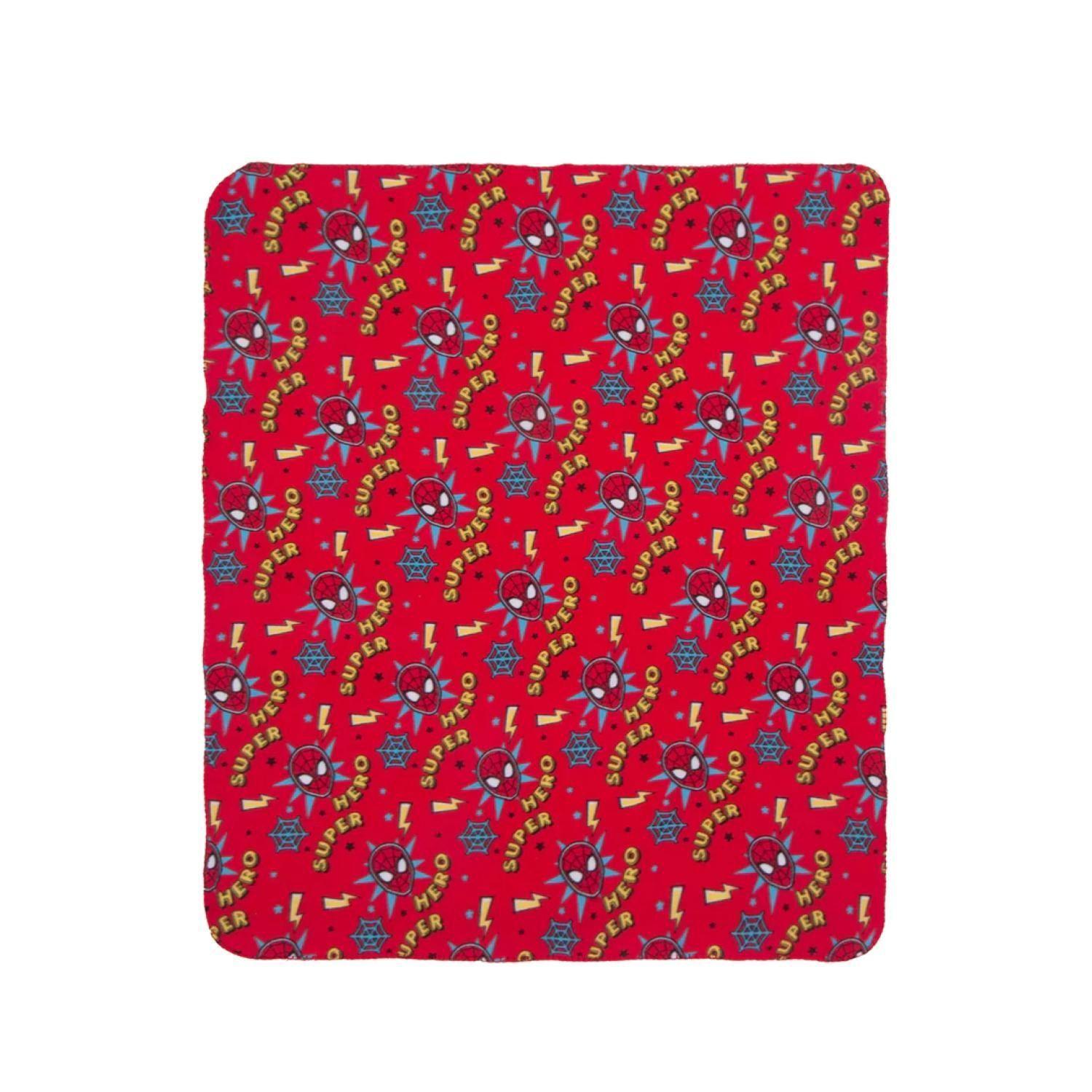 Manta De Polar Infantil 115x130cm Rojo SpiderMan Mashini-0