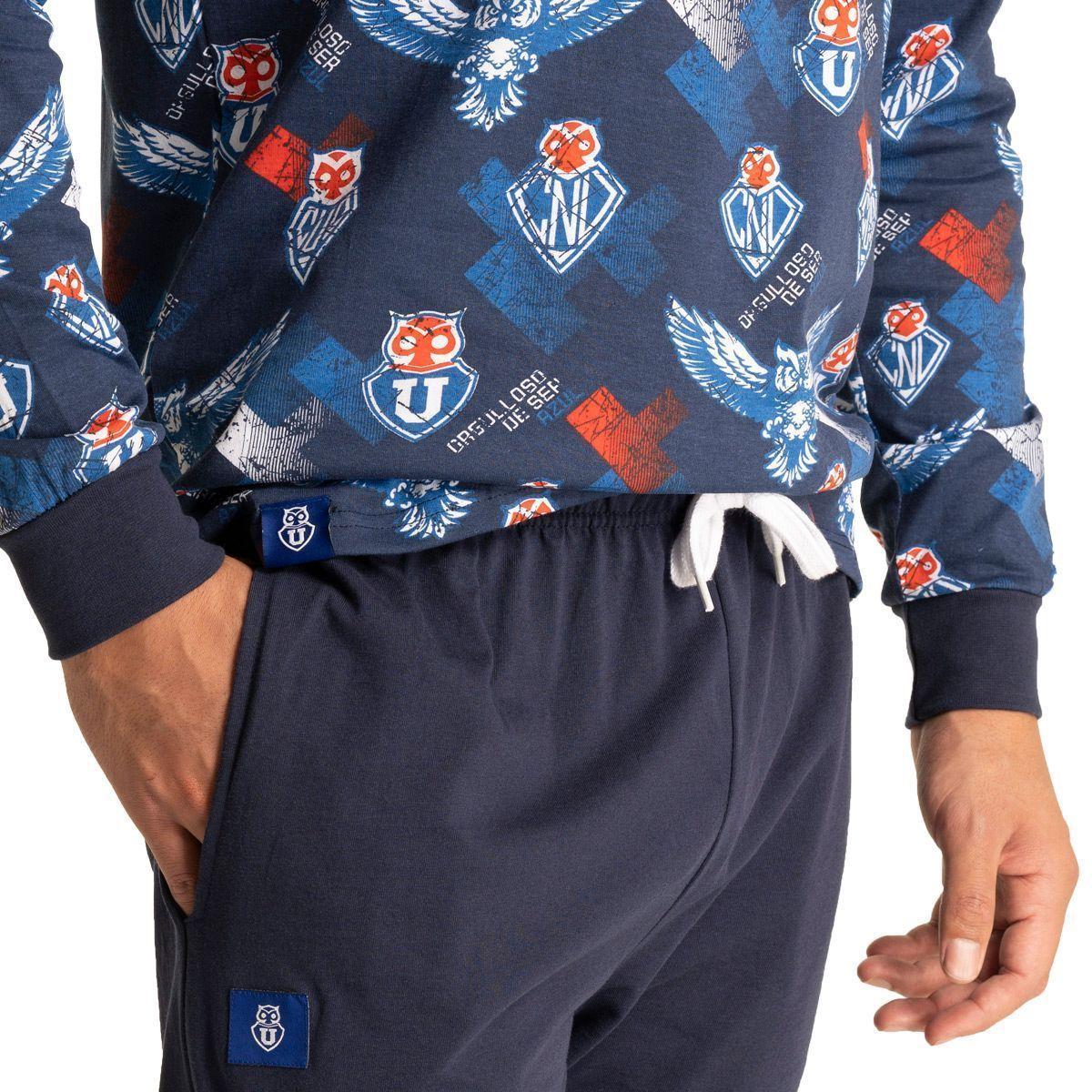 Pijama Largo Algodón Hombre Universidad De Chile C1 Top-2