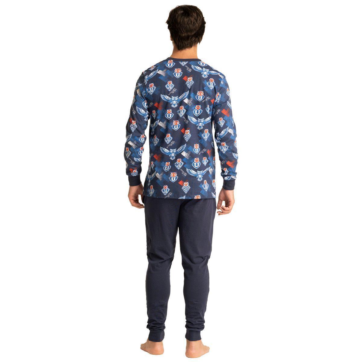 Pijama Largo Algodón Hombre Universidad De Chile C1 Top-1