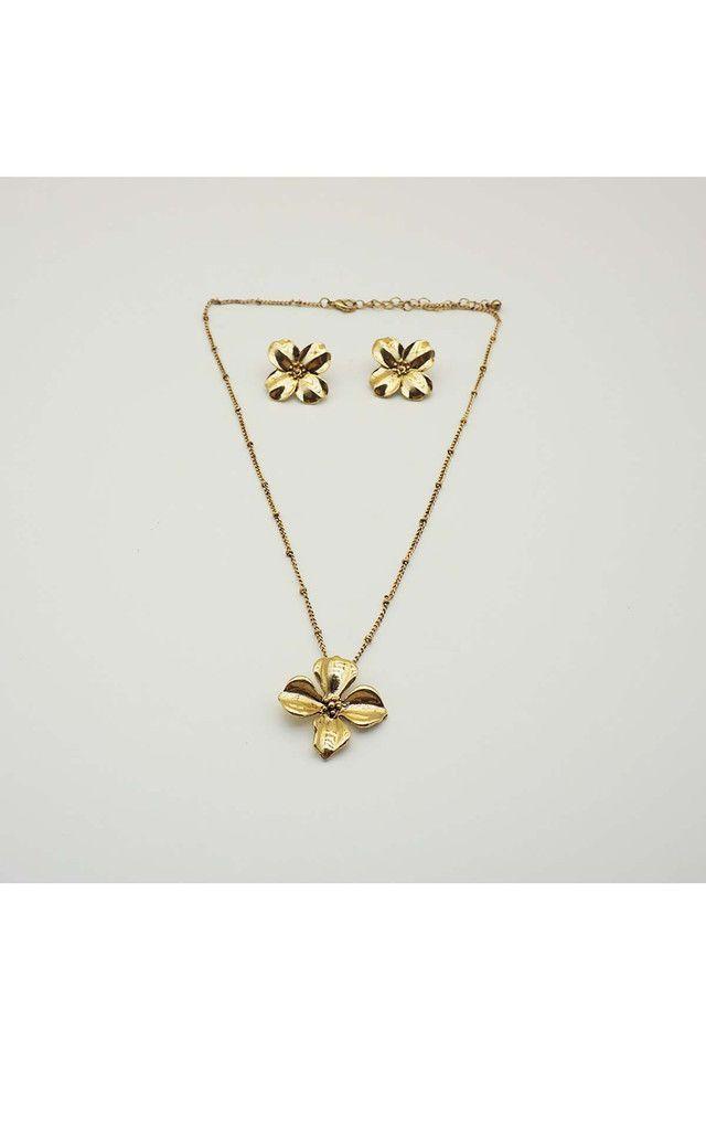 Collar Set Tris di Fiori Dorado i-D-0