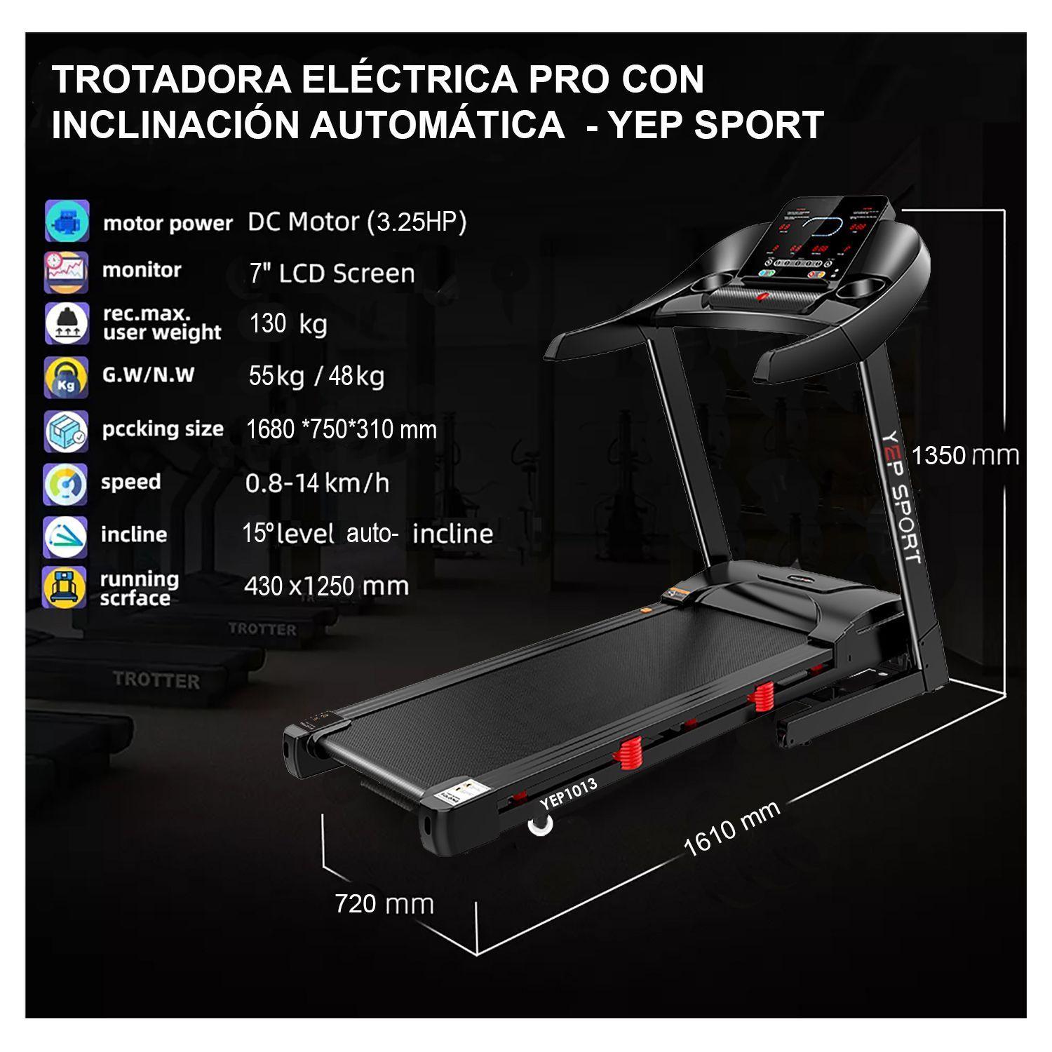 Trotadora Eléctrica Alta Gama Auto Inclinación YEP1013-2