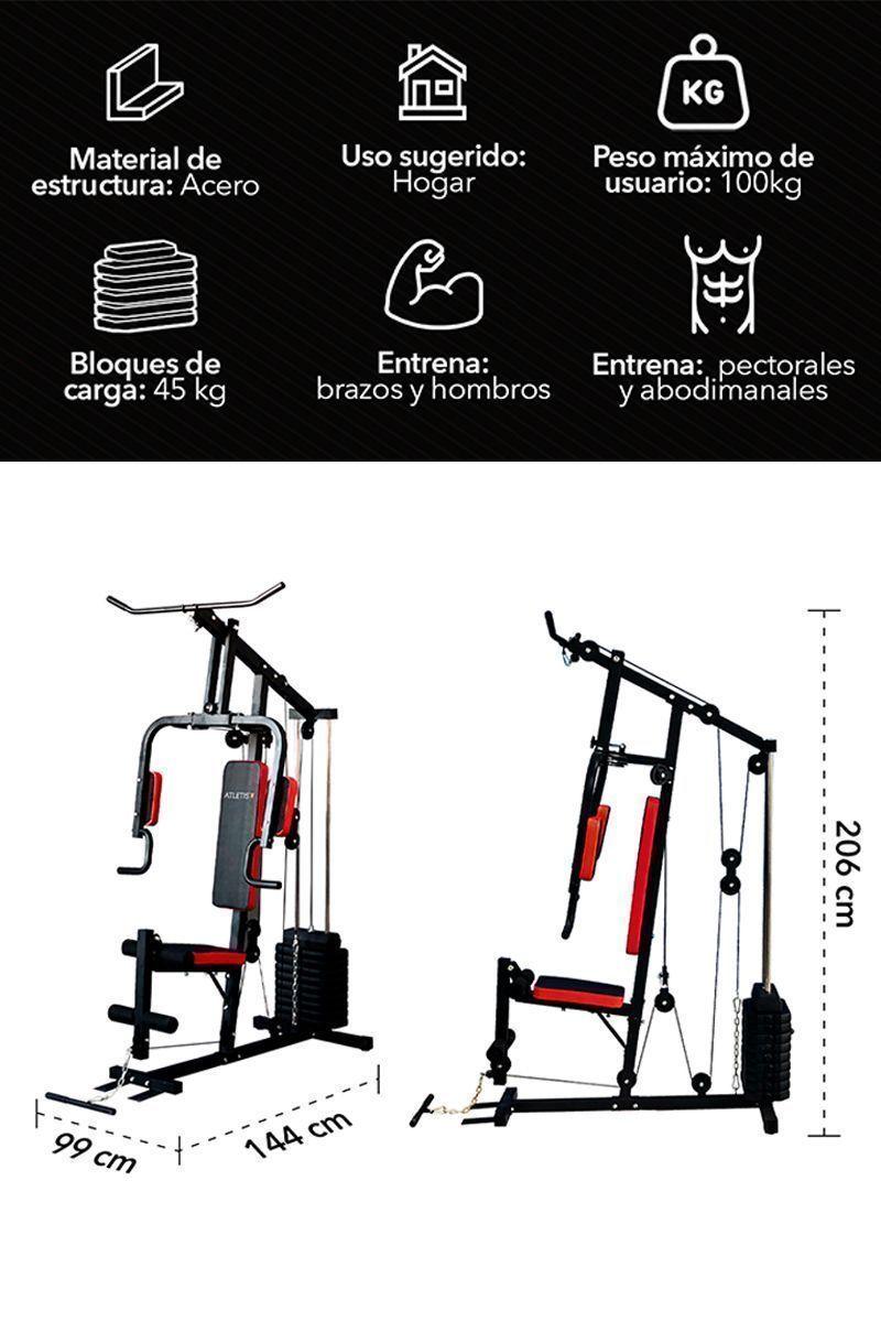 Home Gym Multifuncional TF-7000A Negro-2