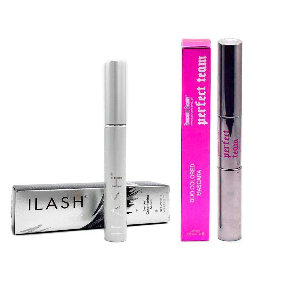 Serum alargador y engrosador pestañas Ilash + máscara duo rosado-0