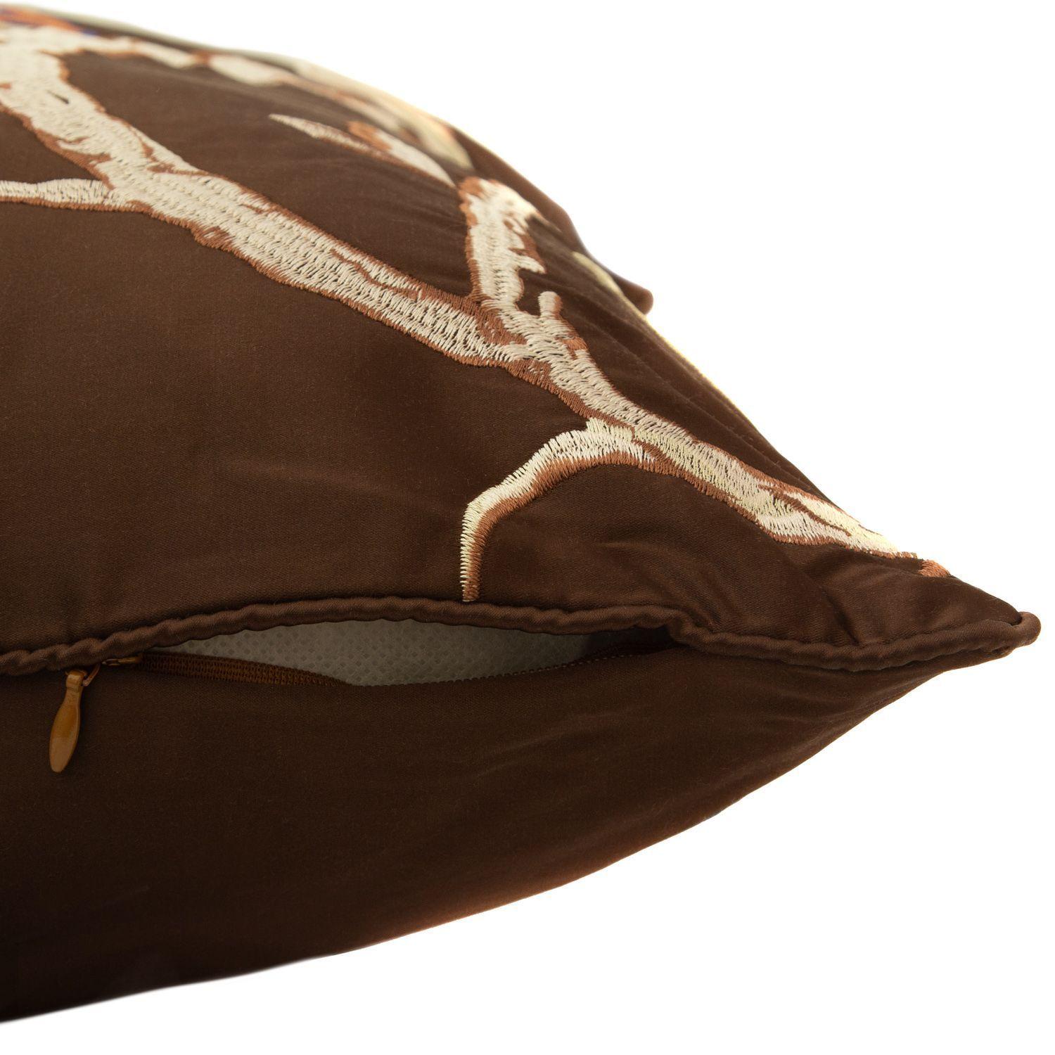 Cojin Mas Funda Decorativa Versalles En Cafè Oscuro  45x45 Cm-2