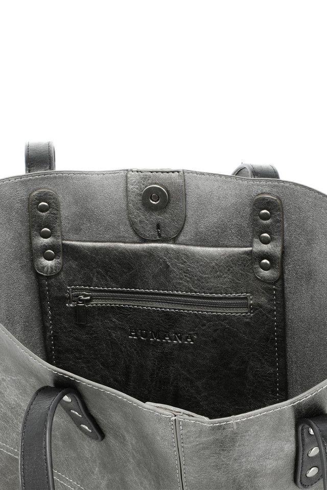 Cartera Tote Plateado Humana-2