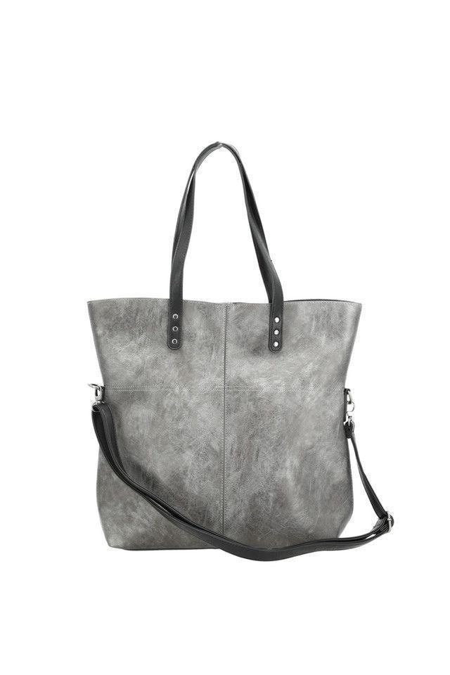 Cartera Tote Plateado Humana-0