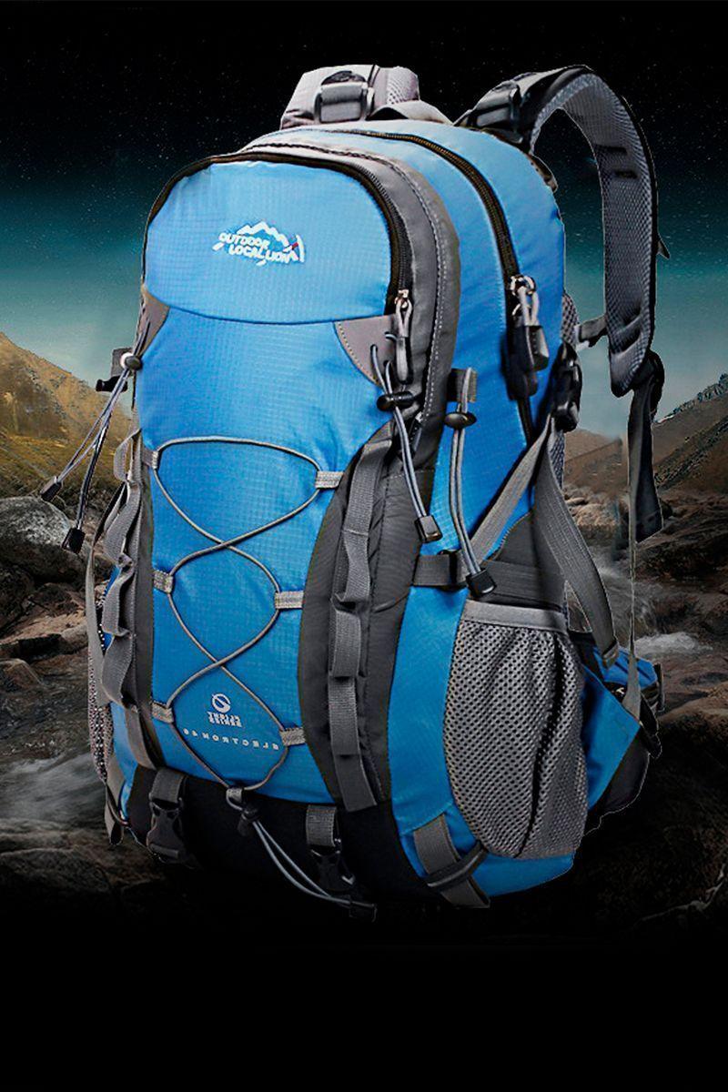 Mochila Impermeable 40L Transpirable Outdoor Azul-4