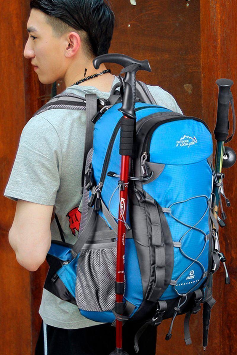 Mochila Impermeable 40L Transpirable Outdoor Azul-5