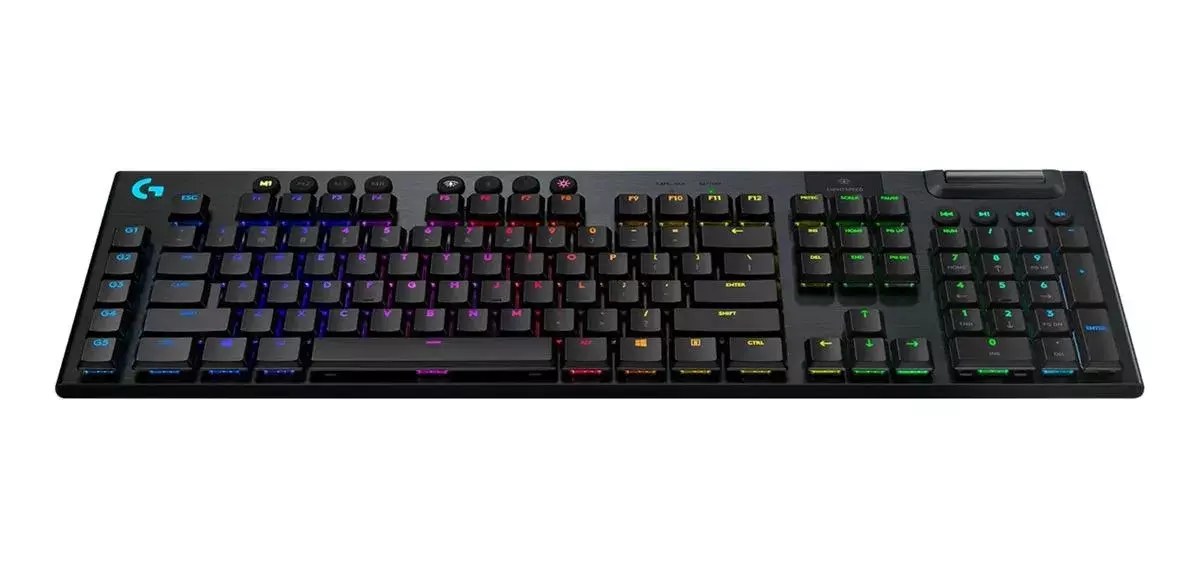 Teclado gamer bluetooth Logitech Serie G G915 QWERTY GL Tactile inglés US color negro con luz RGB-2