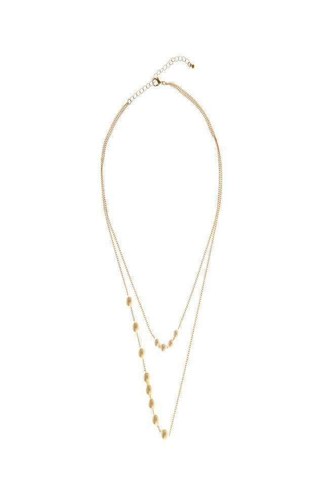 Collar Mostacillas Dorado i-D-0