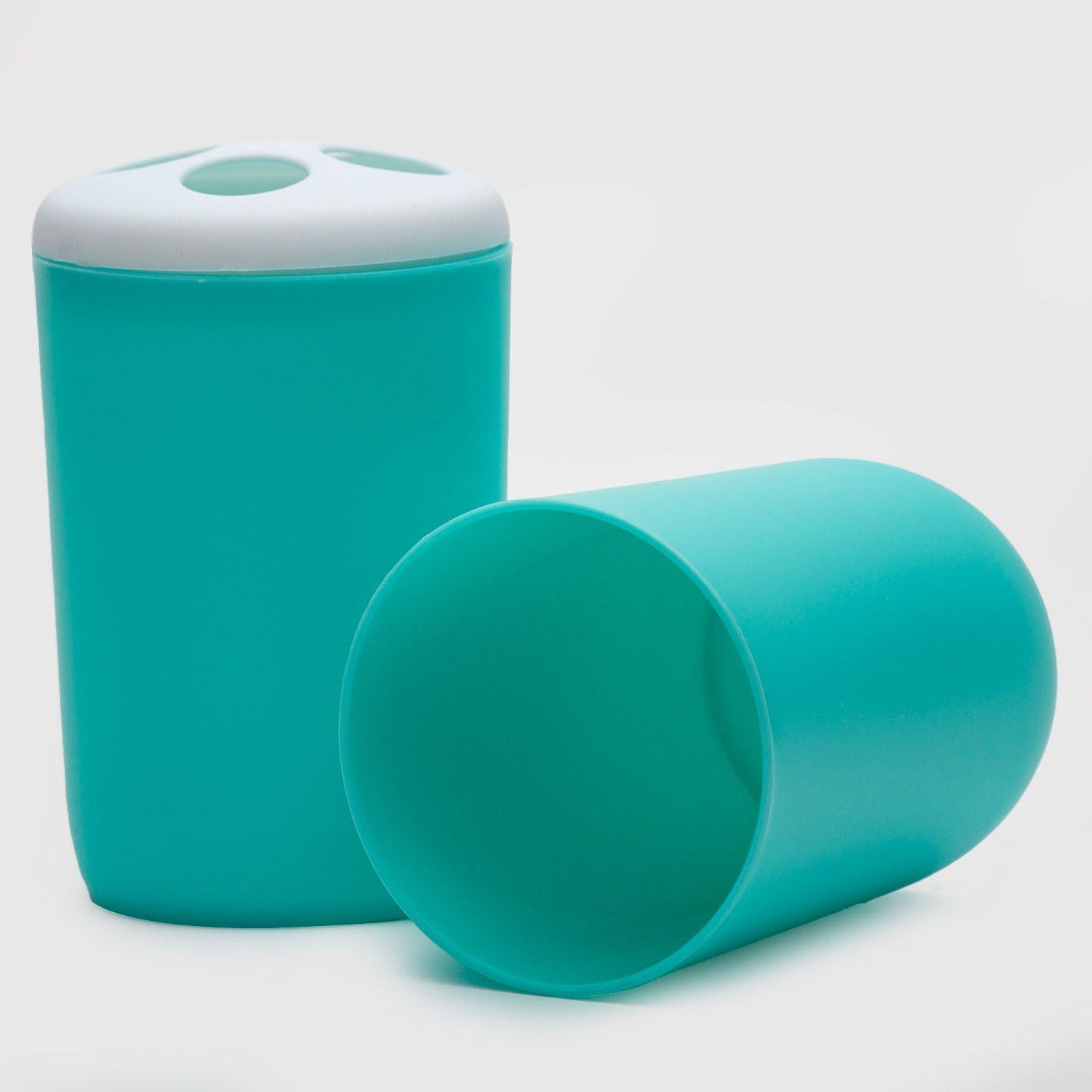 Set Baño 6 Piezas Plastico Turquesa-3