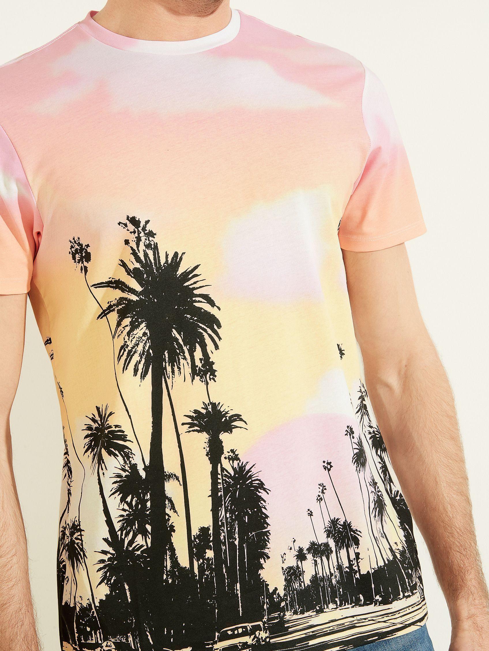Polera Guess Ss Bsc Resort Palm Tee F0E1 Multicolor-1