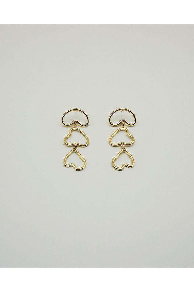 Aros Largos Heart Dorados I-D-0