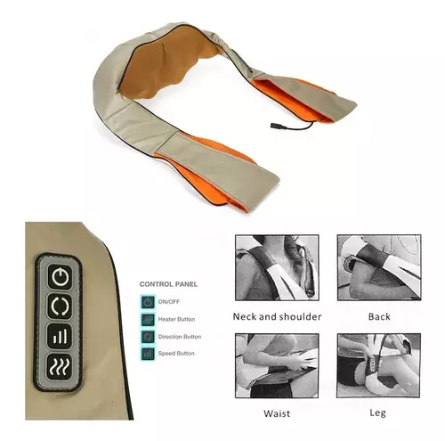 Masajeador Eléctrico Portátil Cervical Beige 110v/220v-3