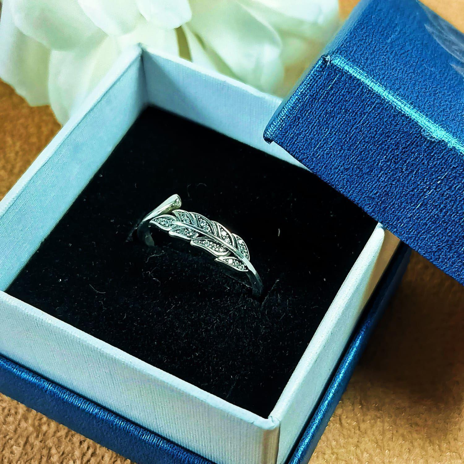 Anillos plumas alas zirconia plata 925 ajustable a tu medida-1