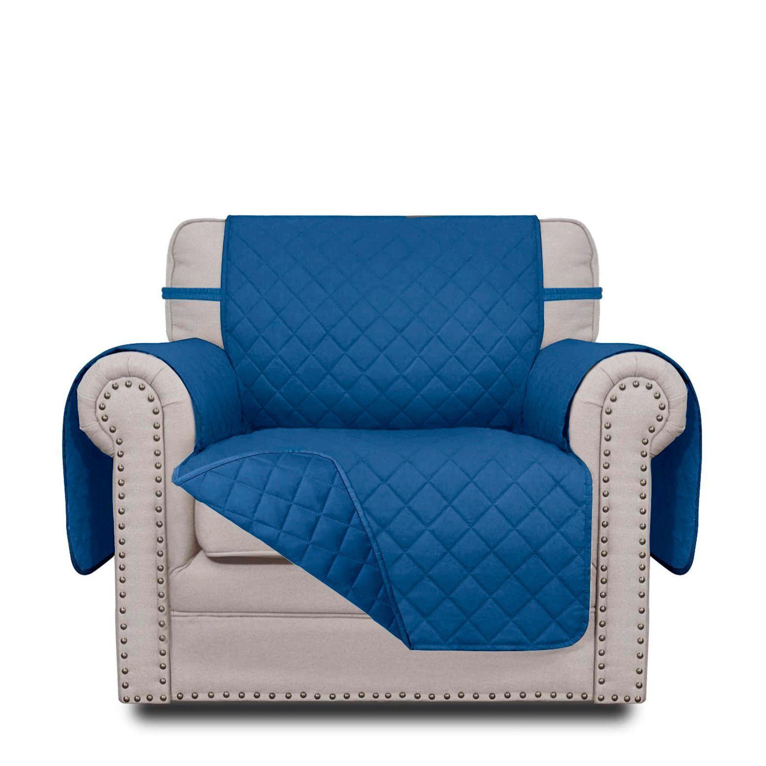 Funda para sofá 1 cuerpo azul 78 x 85 cm-0