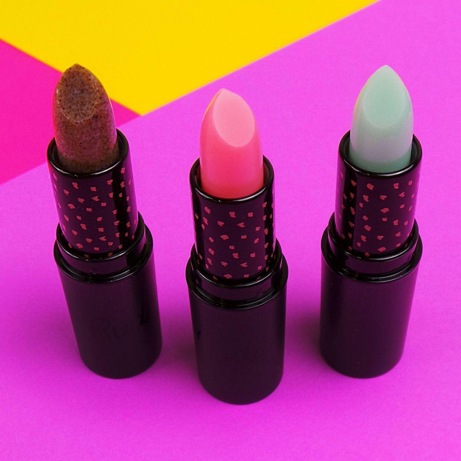 Set 3 Labiales Exfoliantes Colección "Renew My Lips" Rude Cosmetics-2