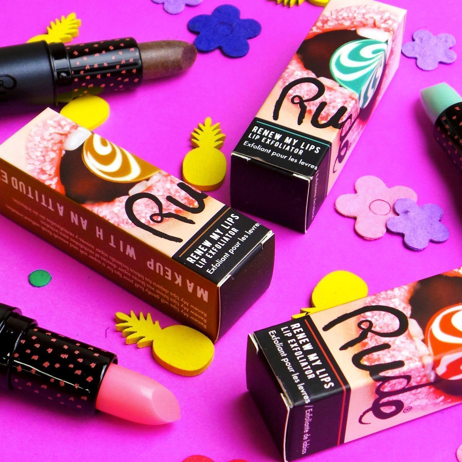 Set 3 Labiales Exfoliantes Colección "Renew My Lips" Rude Cosmetics-4