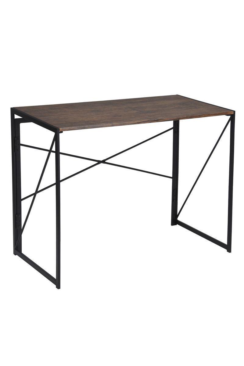 Escritorio Arrimo Plegable Metal MDF 100x50x72 cm-0